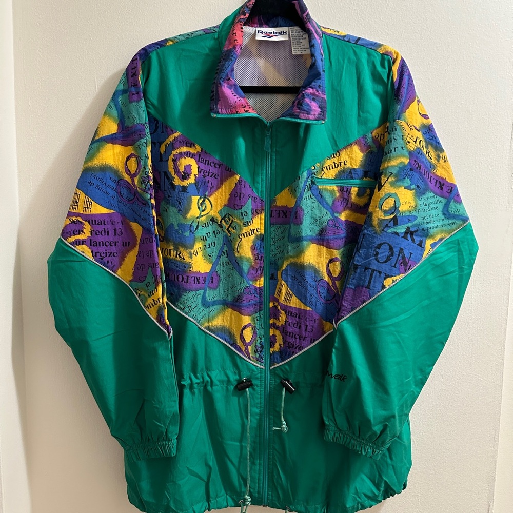 Reebok Multicolor Graphic Windbreaker vintage 90s